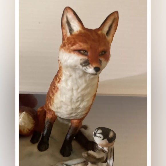 VTG 1984 Peter Barrett A COUNTRY LANE IN DECEMBER  Franklin Mint Fox Figurine - Picture 1 of 7